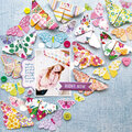 Origami Butterflies Layout by Paige Evans