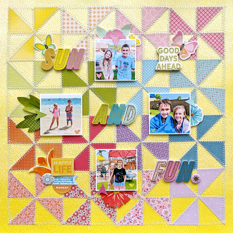 Sun and Fun Layout by Paige Evans