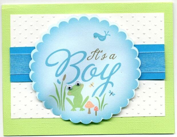 Cricut Imagine- Baby Boy Card (front)
