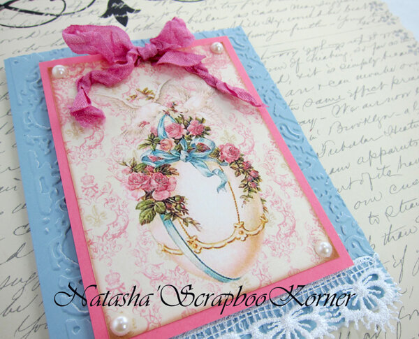 Easter Shabby Chic Card #3