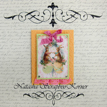 Easter Shabby Chic Card #2