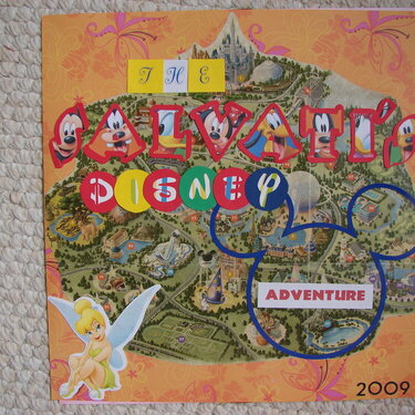 title page of disney scrapbook