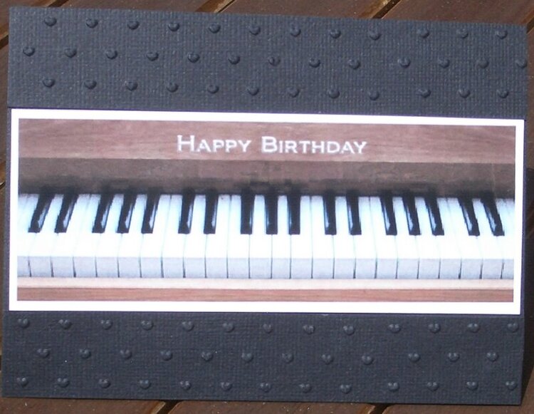 Pop up piano birthday card