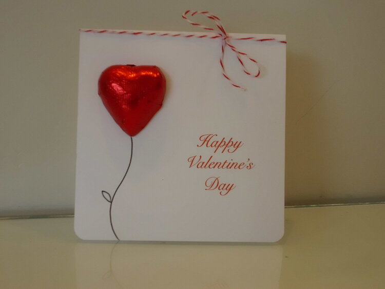 Valentine&#039;s Day Chocolate Heart Card