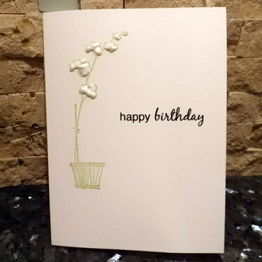 Orchid Birthday Card