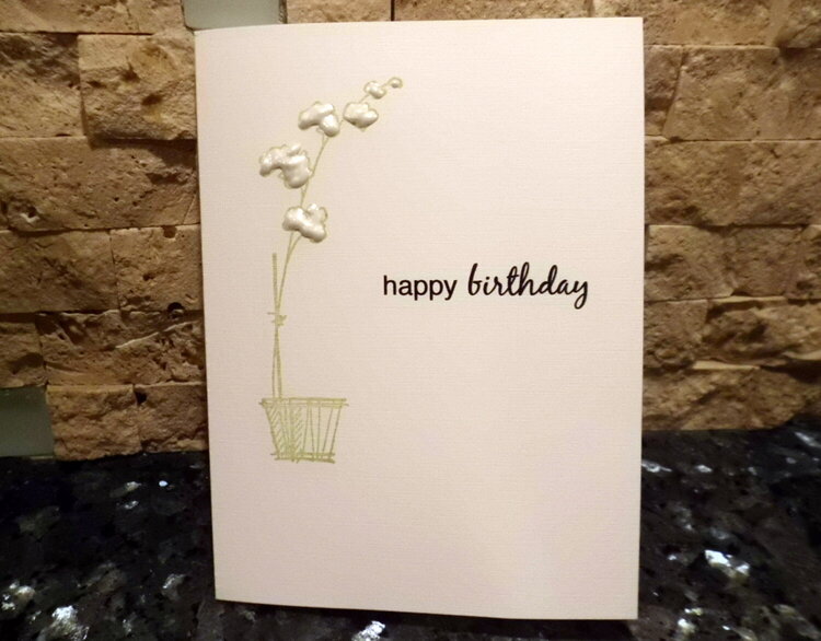 Orchid Birthday Card