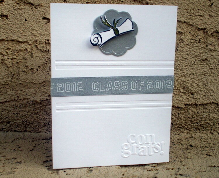 silver graduation card