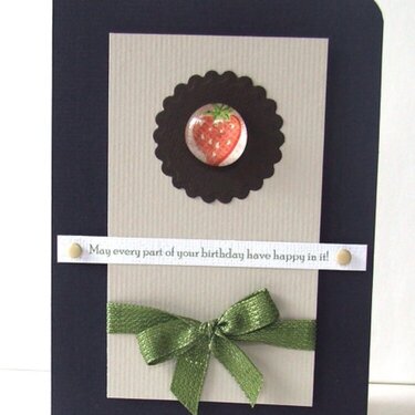 Strawberry Birthday Card for Card-a-day Challenge