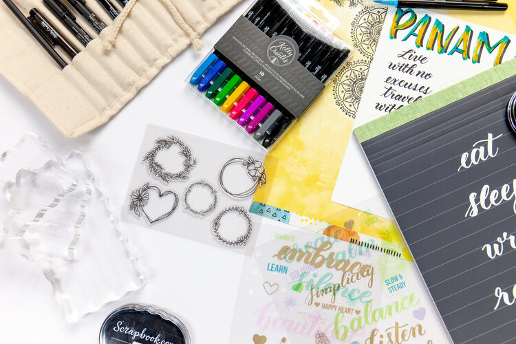 From the Exclusive Scrapbook.com Class: Brush Lettering 101 with Kelly Creates