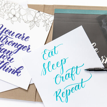 From the Exclusive Scrapbook.com Class: Brush Lettering 101 with Kelly Creates