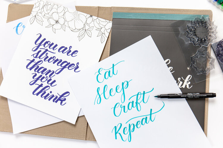 From the Exclusive Scrapbook.com Class: Brush Lettering 101 with Kelly Creates
