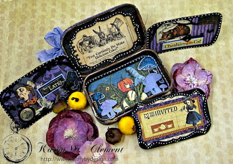 Halloween in Wonderland Altered Altoids Tin