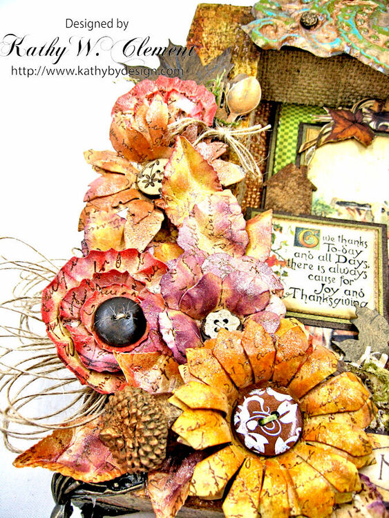 Place in Time Mixed Media Thanksgiving Shadow Box