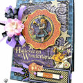 Graphic 45 Halloween in Wonderland Mixed Media card with pocket