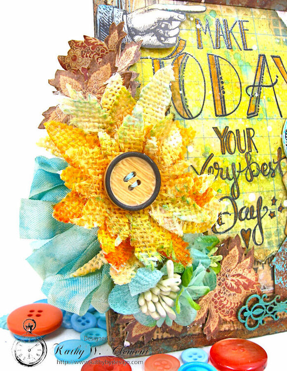 Make Today Your Very Best Day Altered Tim Holtz Mini Clipboard