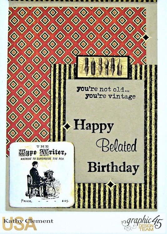 Communique Belated Masculine Birthday Card