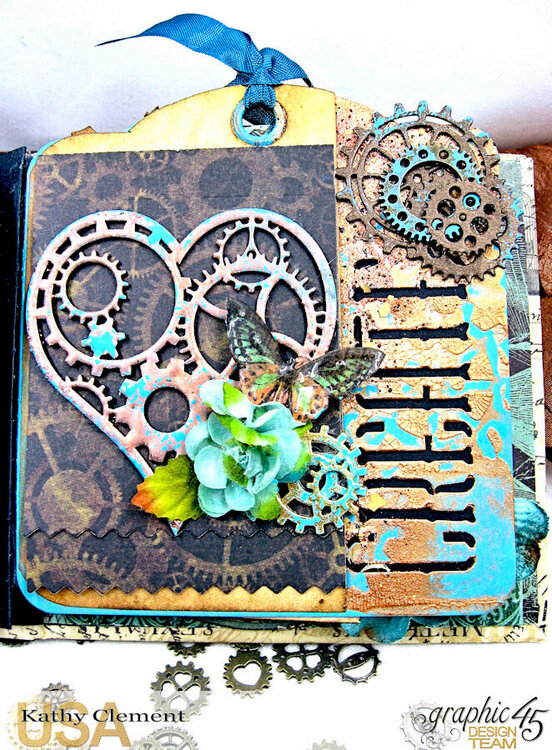 Inspire, Imagine, Create Mixed Media Tag Album with Graphic 45 Steampunk Debutante