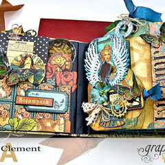 Inspire, Imagine, Create Mixed Media Tag Album with Graphic 45 Steampunk Debutante