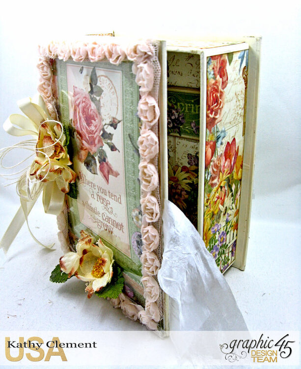 Graphic 45 Secret Garden Book Box with Tag Album and Card