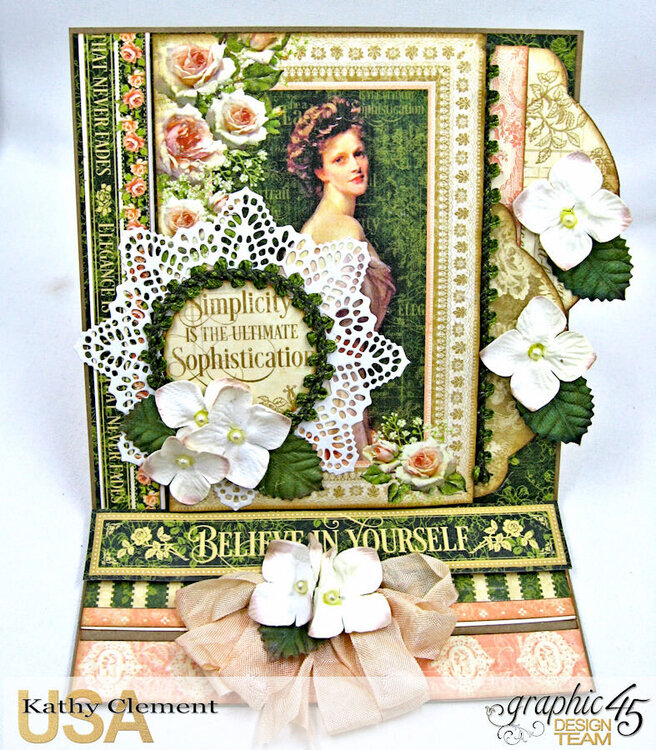 Graphic 45 Portrait of a Lady Easel Card