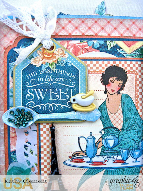 Graphic 45 Cafe Parisian Pop Up Card: The Best Things in Life are Sweet