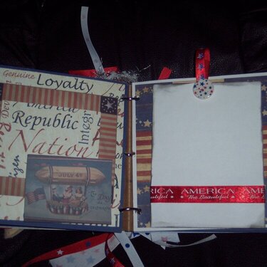 vintage patriotic themed paper bag album
