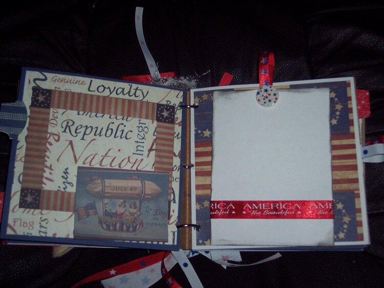 vintage patriotic themed paper bag album