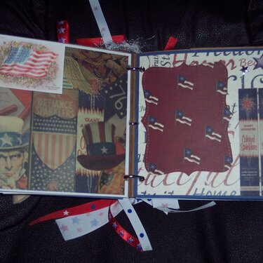 Vintage patriotic themed paper bag album