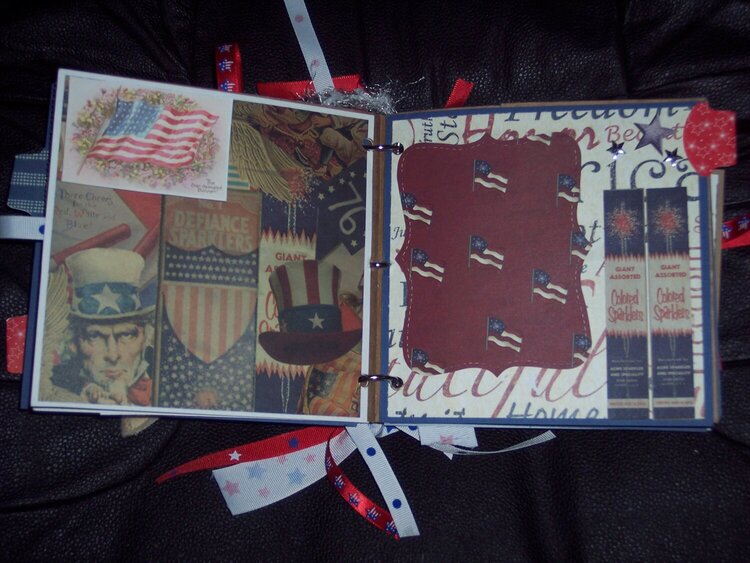 Vintage patriotic themed paper bag album