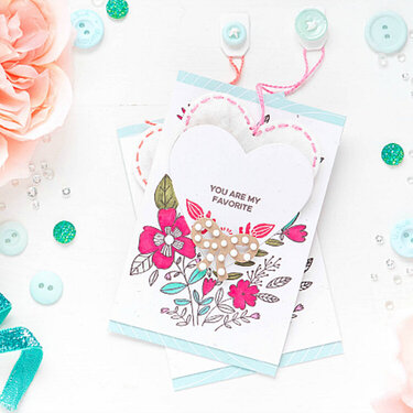 ~DIY Valentine&#039;s Tea Baggie Card~ Pinkfresh Studio