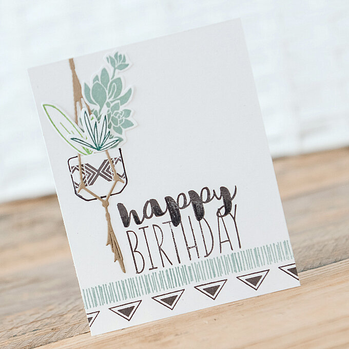 ~Happy Birthday~ Succulent Card