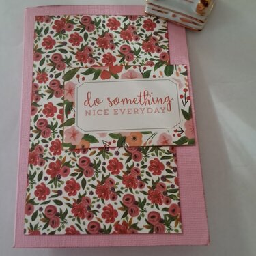 Simple floral pink card.