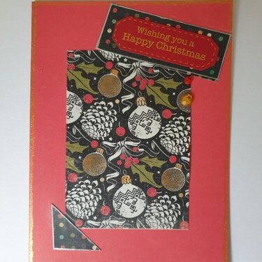 Red/black Xmas card.