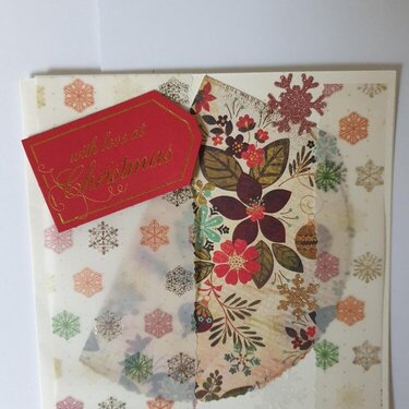 Vellum &amp; Jovial paper Xmas card.