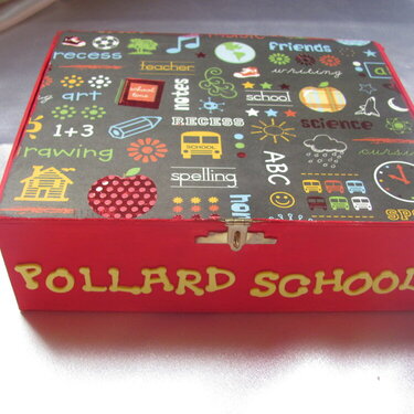 Altered school themed box