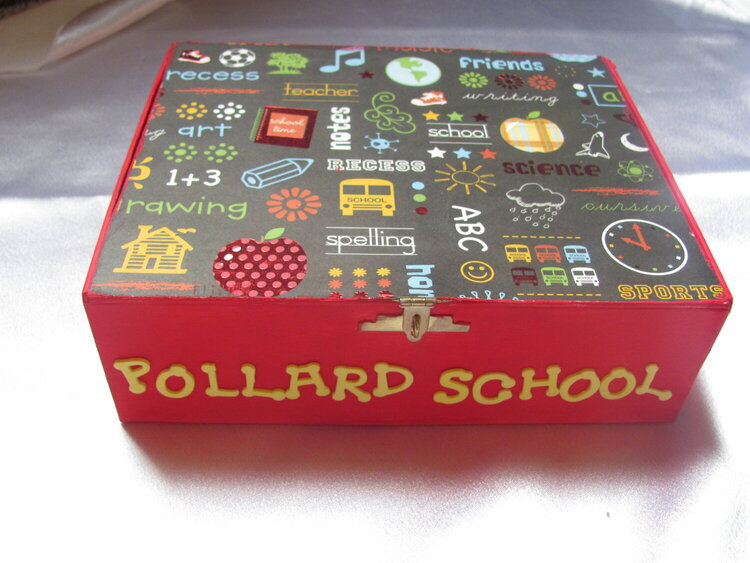 Altered school themed box