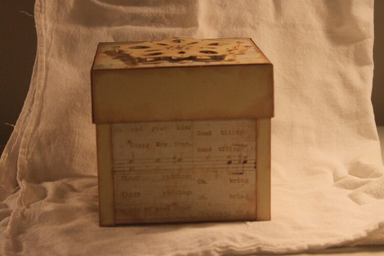 Side view of the box