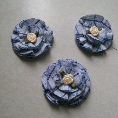 Fabric Pom Pom Flowers