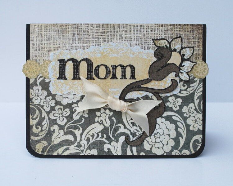 For Mom card &amp; brooch *BasicGrey*