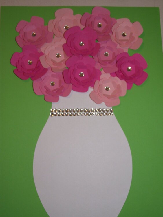 Pink Rose Vase