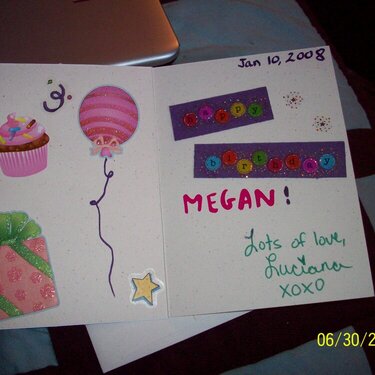 Meg&#039;s 7 Bday card
