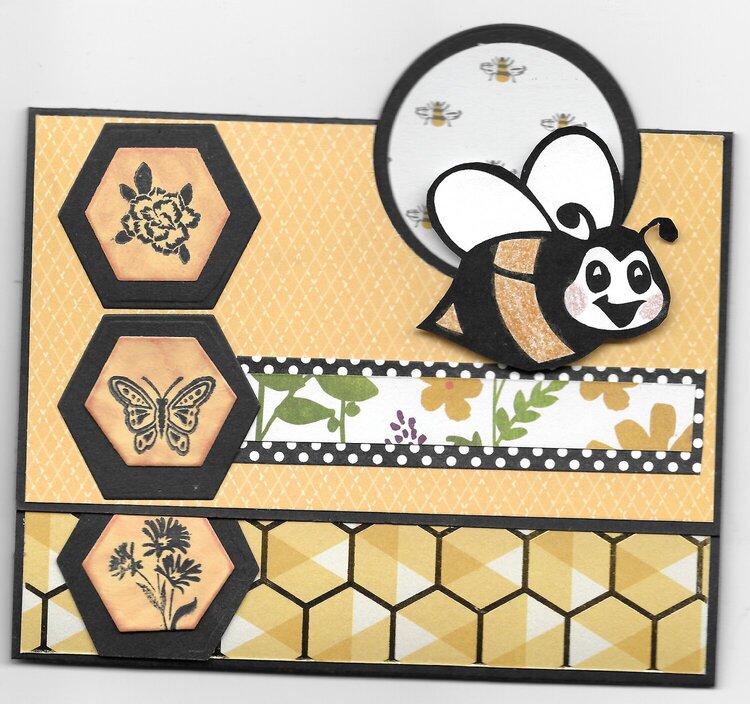 Bee Happy Fun Fold Card