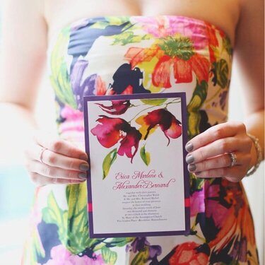 Bright Floral Wedding Invitation