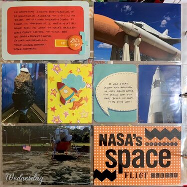 Nashville trip project life page 1 (NASA, Huntsville) - Wednesday
