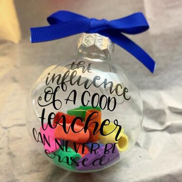 Teacher Christmas ball gift