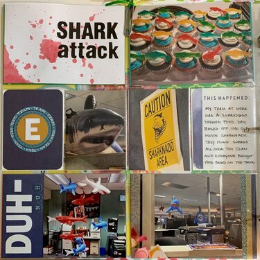 Shark attack - sharknado food day project life page