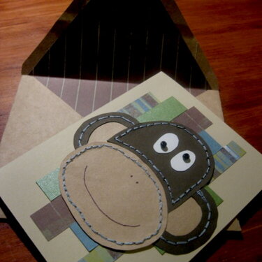 monkey card and envelope