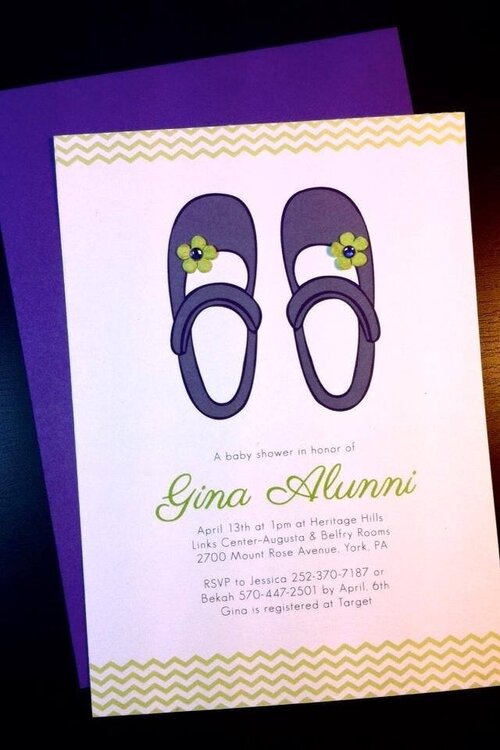 Baby girl shower invitations