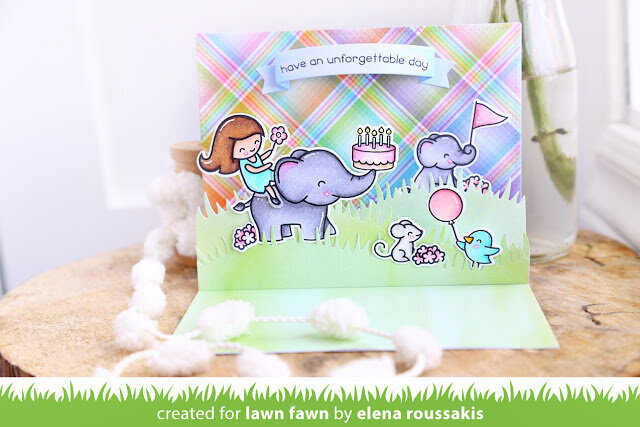 Birthday Card with the Grassy Hillside Pop-up Add-on!
