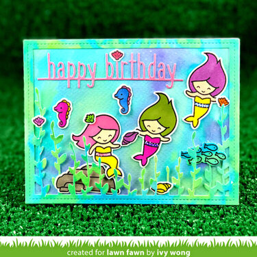 Ivy&#039;s Mermaid Birthday Card